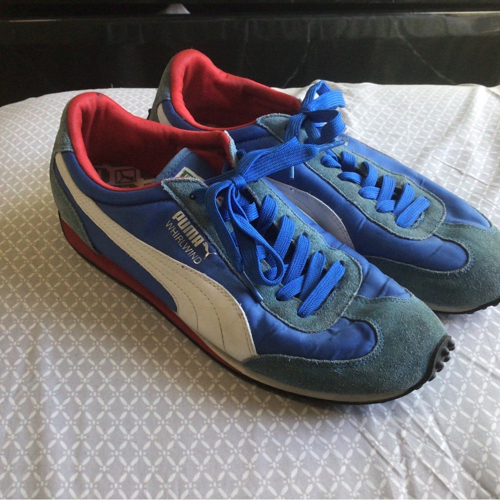 Puma Blue and White Men's Sneakers